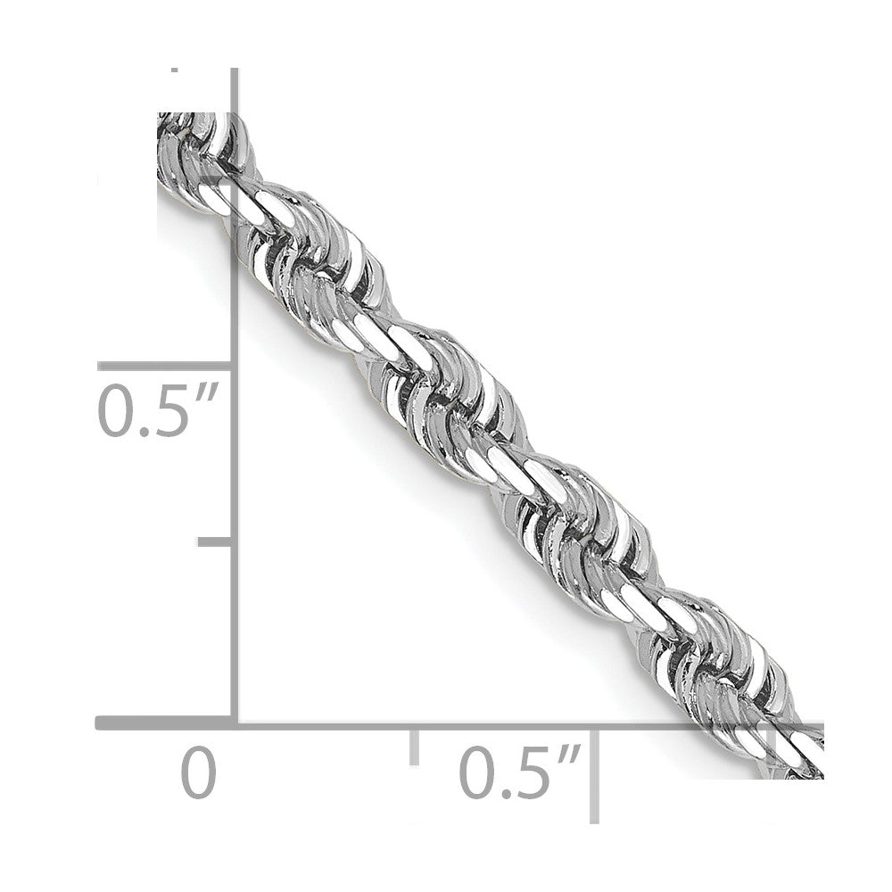 14k White Gold 4mm D/C Quadruple Rope Chain