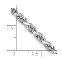 Thumbnail for 14k White Gold 4mm D/C Quadruple Rope Chain