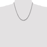 Thumbnail for 14k White Gold 4mm D/C Quadruple Rope Chain