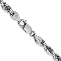 Thumbnail for 14k White Gold 4.5mm D/C Quadruple Rope Chain