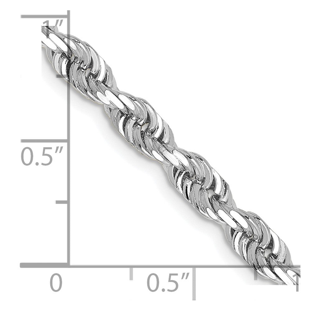 14k White Gold 4.5mm D/C Quadruple Rope Chain