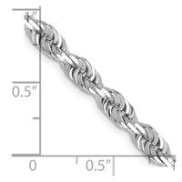 Thumbnail for 14k White Gold 4.5mm D/C Quadruple Rope Chain