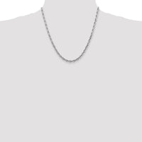 Thumbnail for 14k White Gold 4.5mm D/C Quadruple Rope Chain