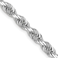 Thumbnail for 14k White Gold 4.5mm D/C Quadruple Rope Chain