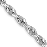 Thumbnail for 14k White Gold 5.0mm D/C Quadruple Rope Chain