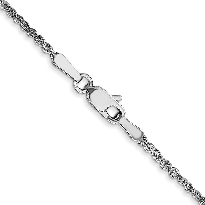 14K White Gold 1.7mm Ropa Chain