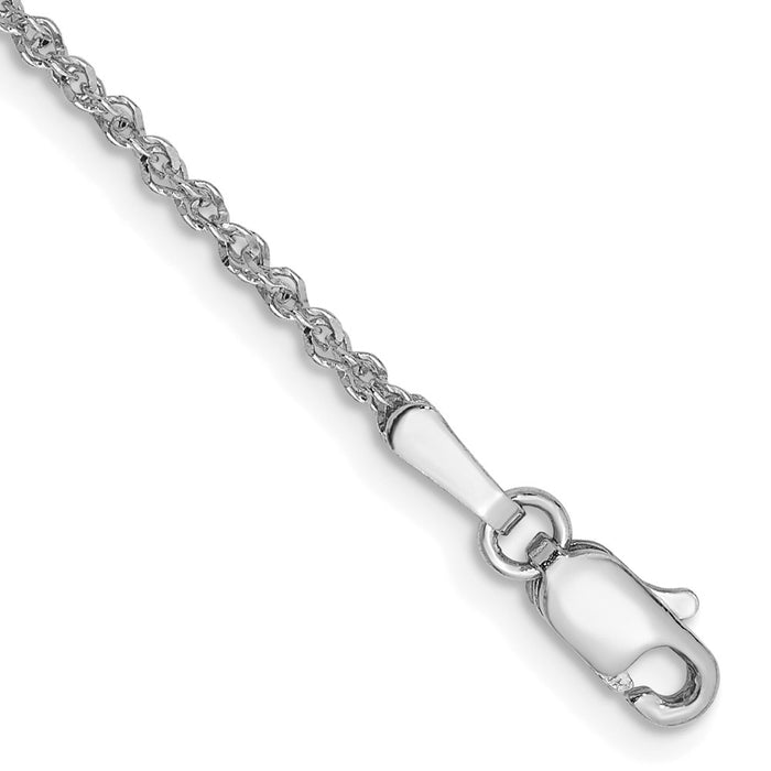 14K White Gold 1.7mm Ropa Chain