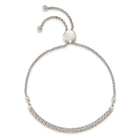 Thumbnail for 14k White Gold 2.2mm Round Diamond 1.03ct Adjustable Bracelet