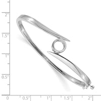 Thumbnail for 14k White Gold Hinged Bangle Bracelet Mounting