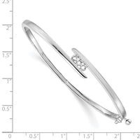 Thumbnail for 14k White Gold Hinged Bangle Bracelet Mounting