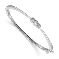 Thumbnail for 14k White Gold Hinged Bangle Bracelet Mounting