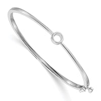 Thumbnail for 14k White Gold Hinged Bangle Bracelet Mounting