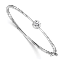 Thumbnail for 14k White Gold Hinged Bangle Bracelet Mounting