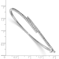 Thumbnail for 14k White Gold VS Diamond Hinged Bangle