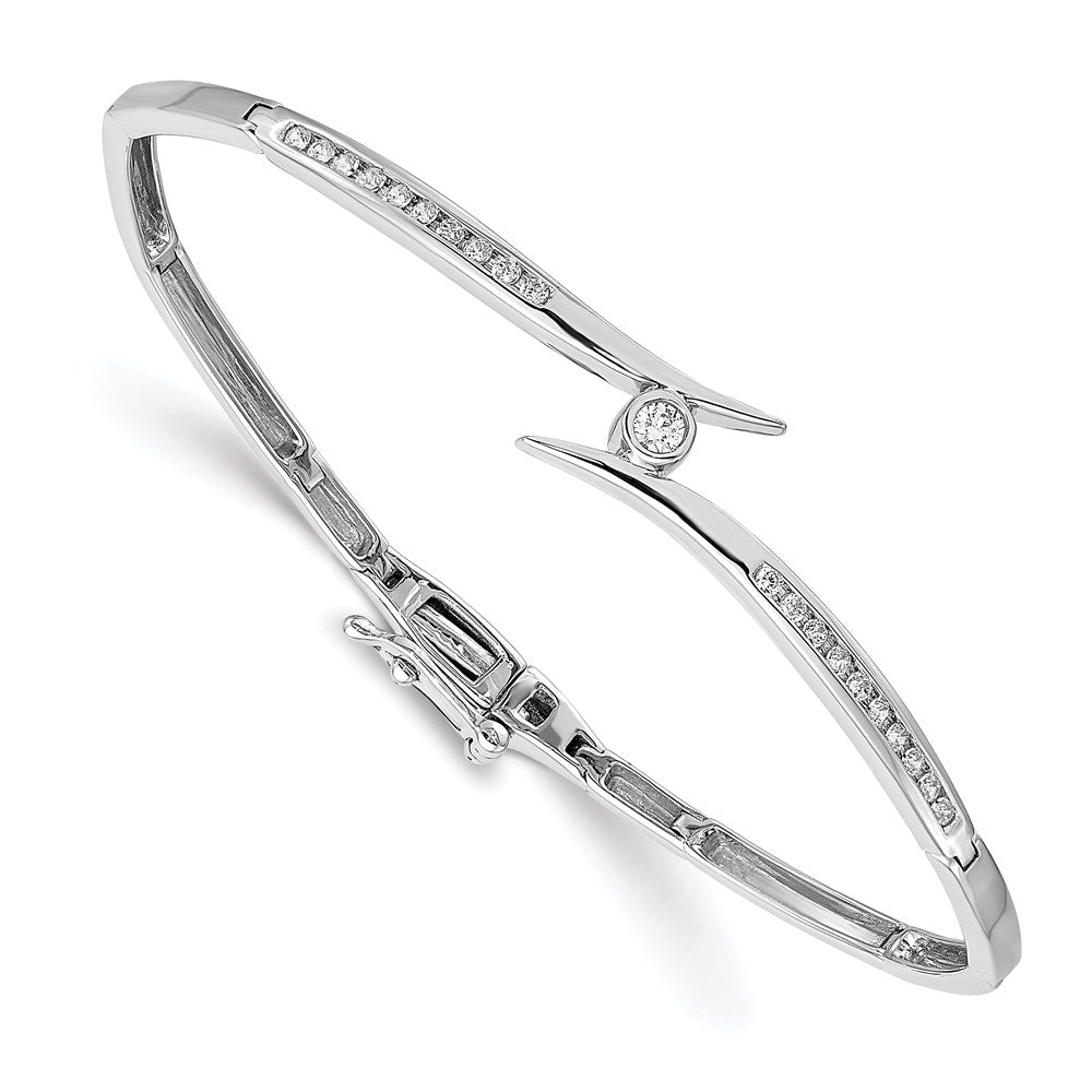 14k White Gold Hinged Bangle Mounting