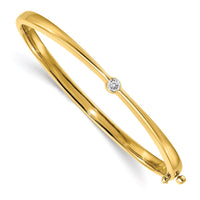 Thumbnail for 14k VS Diamond Hinged Bangle