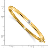 Thumbnail for 14k AAA Diamond Hinged Bangle