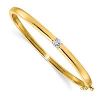 Thumbnail for 14k AA Diamond Hinged Bangle
