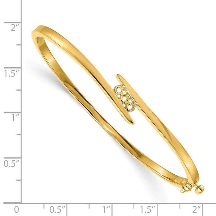 14k Hinged Bangle Bracelet Mounting