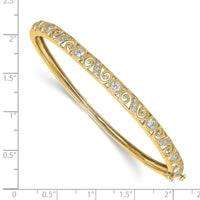 Thumbnail for 14k VS Diamond Hinged Bangle