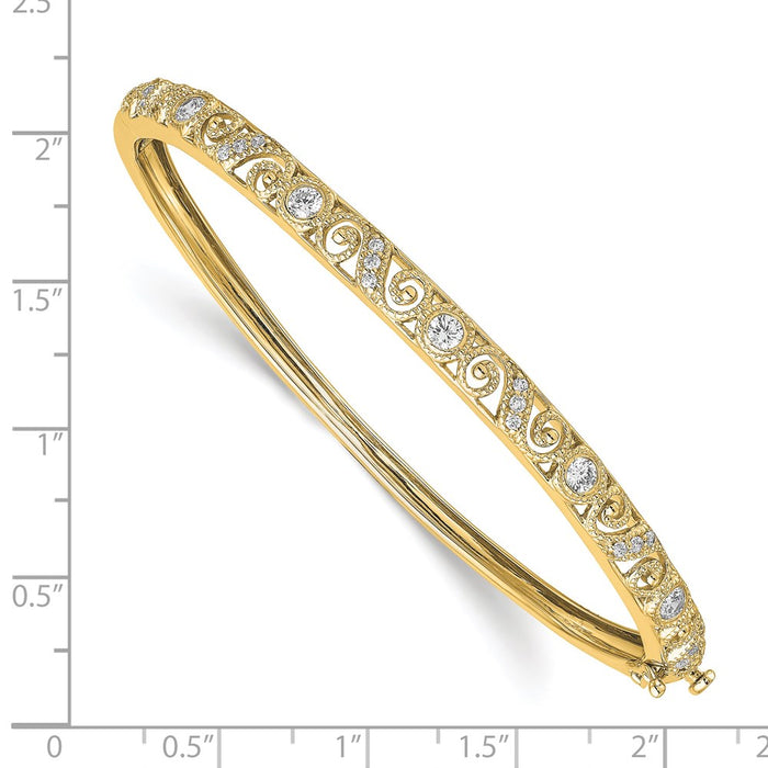 14k VS Diamond Hinged Bangle