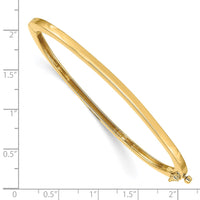 Thumbnail for 14k 2.5mm Polished Solid Hinged Bangle