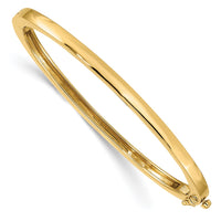 Thumbnail for 14k 3.6mm Polished Solid Hinged Bangle