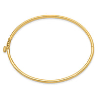 Thumbnail for 14k 3.6mm Polished Solid Hinged Bangle Bracelet