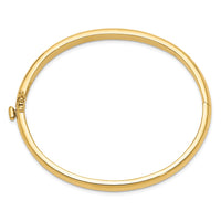 Thumbnail for 14k 5.6mm Polished Solid Hinged Bangle Bracelet