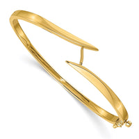 Thumbnail for 14k Two-tone AA Diamond Hinged Bangle