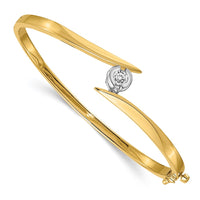 Thumbnail for 14k Two-tone VS Diamond Bangle