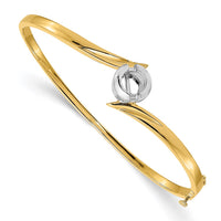 Thumbnail for 14k Two-tone Hinged Bangle Bracelet Mounting