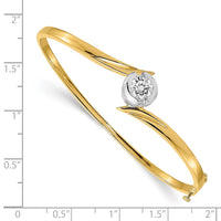 Thumbnail for 14k Two-tone Hinged Bangle Bracelet Mounting