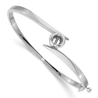 Thumbnail for 14k White Gold Hinged Bangle Bracelet Mounting