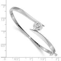Thumbnail for 14k White Gold Hinged Bangle Bracelet Mounting