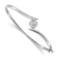 Thumbnail for 14k White Gold Hinged Bangle Bracelet Mounting