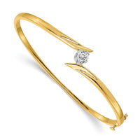 Thumbnail for 14k Two-tone VS Diamond bangle