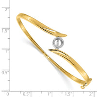 Thumbnail for 14k Two-tone Hinged Bangle Bracelet Mounting