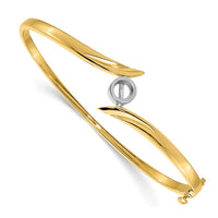 Thumbnail for 14k Two-tone Hinged Bangle Bracelet Mounting