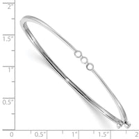 Thumbnail for 14k White Gold Hinged Bangle Bracelet Mounting