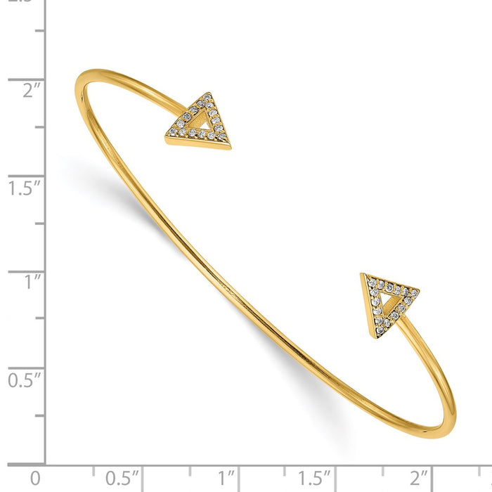 14k Bar Bangle Mounting