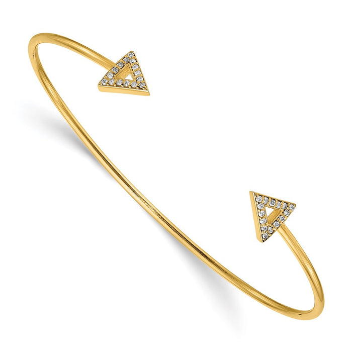 14k Bar Bangle Mounting