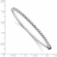 Thumbnail for 14k White Gold Holds 27 2.2mm .97ct Hinged Bangle Mounting
