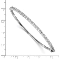 Thumbnail for 14k White Gold VS Diamond Hinged Bangle