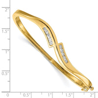 Thumbnail for 14k AA Diamond Hinged Bangle