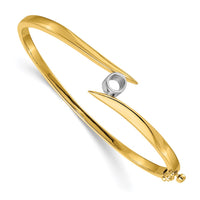 Thumbnail for 14k Two-tone Hinged Bangle Bracelet Mounting