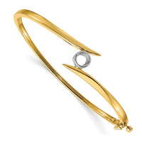 Thumbnail for 14k Two-tone Hinged Bangle Bracelet Mounting