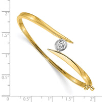 Thumbnail for 14k Two-tone Hinged Bangle Bracelet Mounting