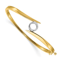 Thumbnail for 14k Two-tone Hinged Bangle Bracelet Mounting