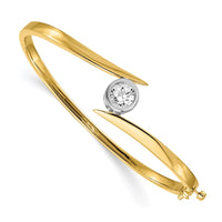 Thumbnail for 14k Two-tone Hinged Bangle Bracelet Mounting